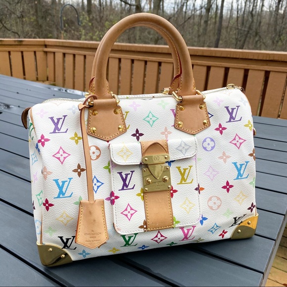 Louis Vuitton Handbags - Louis Vuitton Speedy 30 Multicolor white monogram